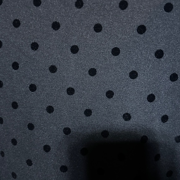 Old Navy Black Sheath Dress W/Flutter 3/4 Sleeve XXL Black On Black Dot Design - Picture 10 of 12